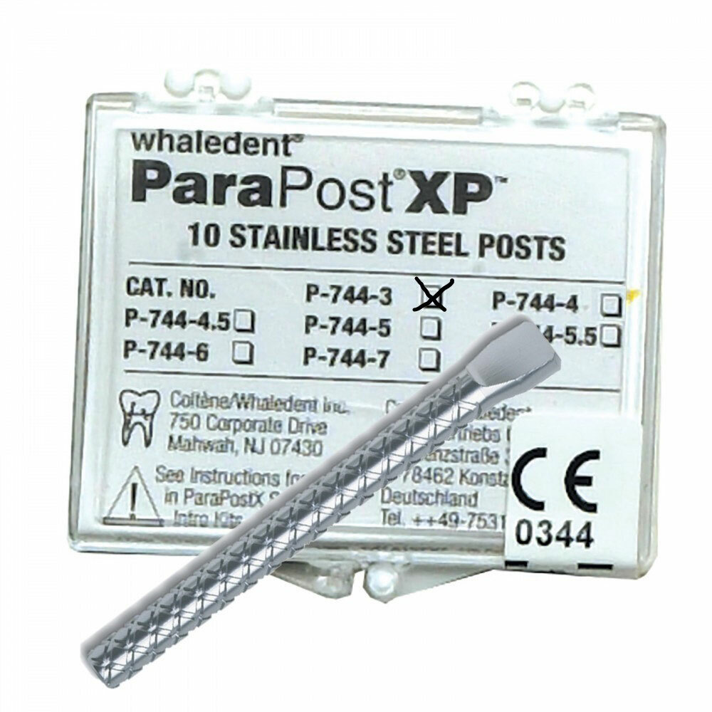Coltene Whaledent P744-3 ParaPost XP Stainless Steel Posts .036″ Brown 10/Pk
