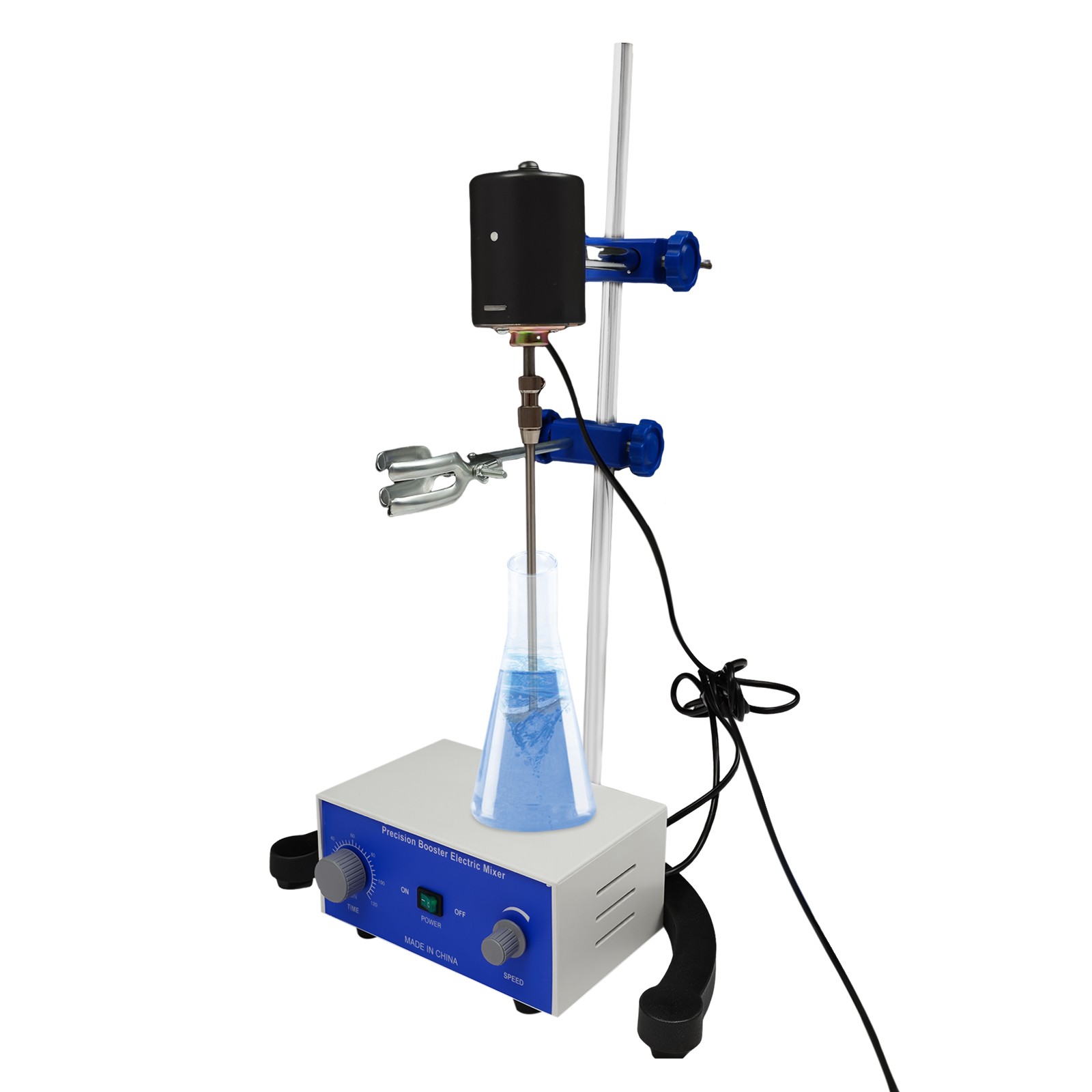 Overhead Lab Stirrer, 100W 2800 RPM, 2.64 Gal Capacity, Digital Timer, 0-120 Min