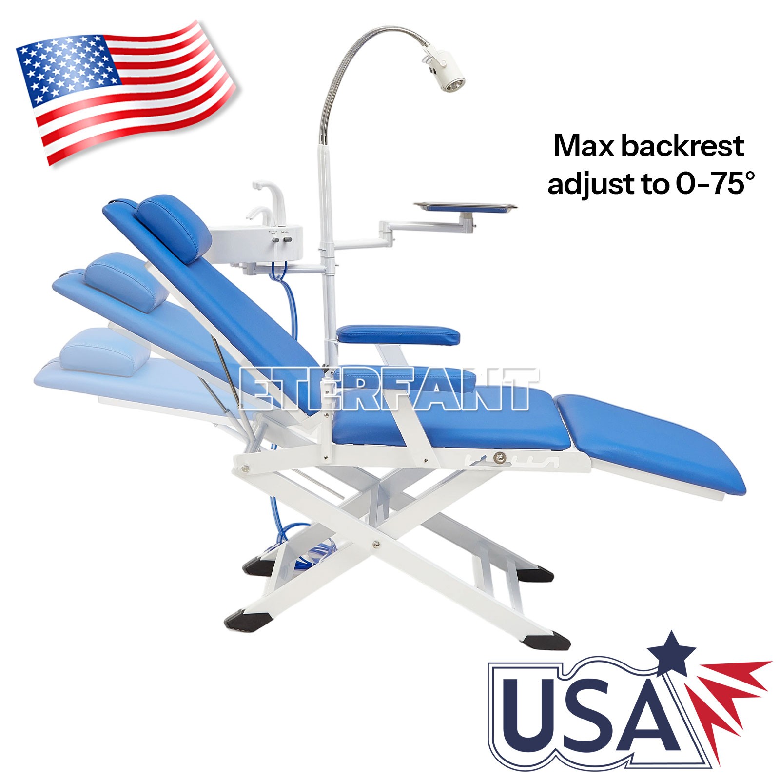 Dental Ergonomic Folding Portable Chair/Dental Cart Delivery Unit GU-P209 US