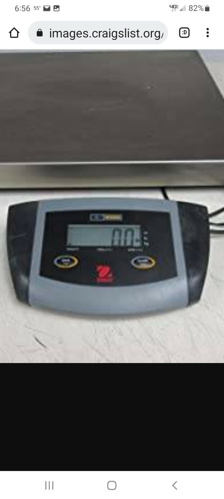 Ohaus ES200L Multipurpose Low Profile Shipping Scale 440.8 lb cap