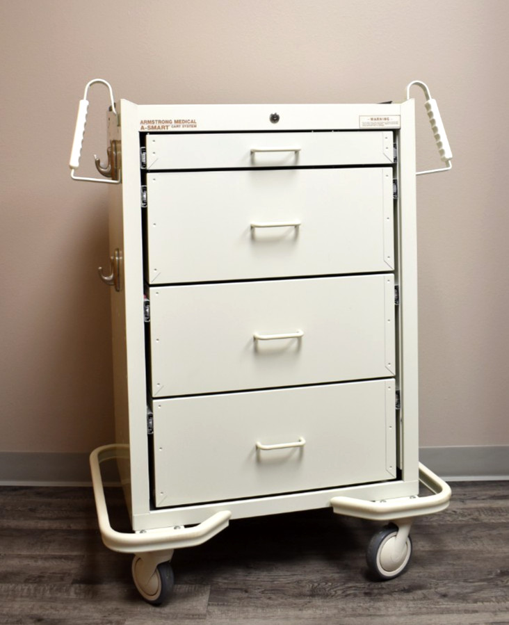 Medical Healthcare Dental Mobile Locking Cabinet Armstrong A-Smart Cart System