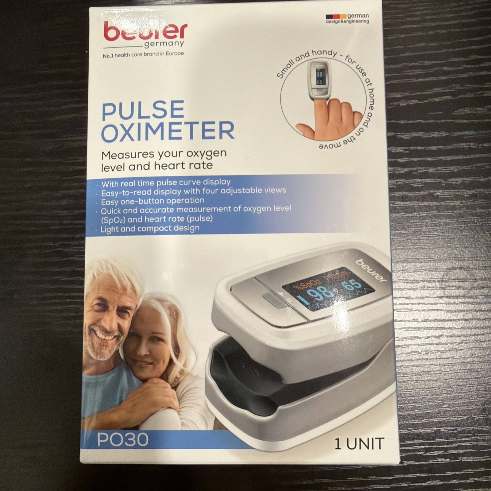 Beurer PO30 Finger Pulse Oximeter, Blood Oxygen Saturation And Pulse Rate.