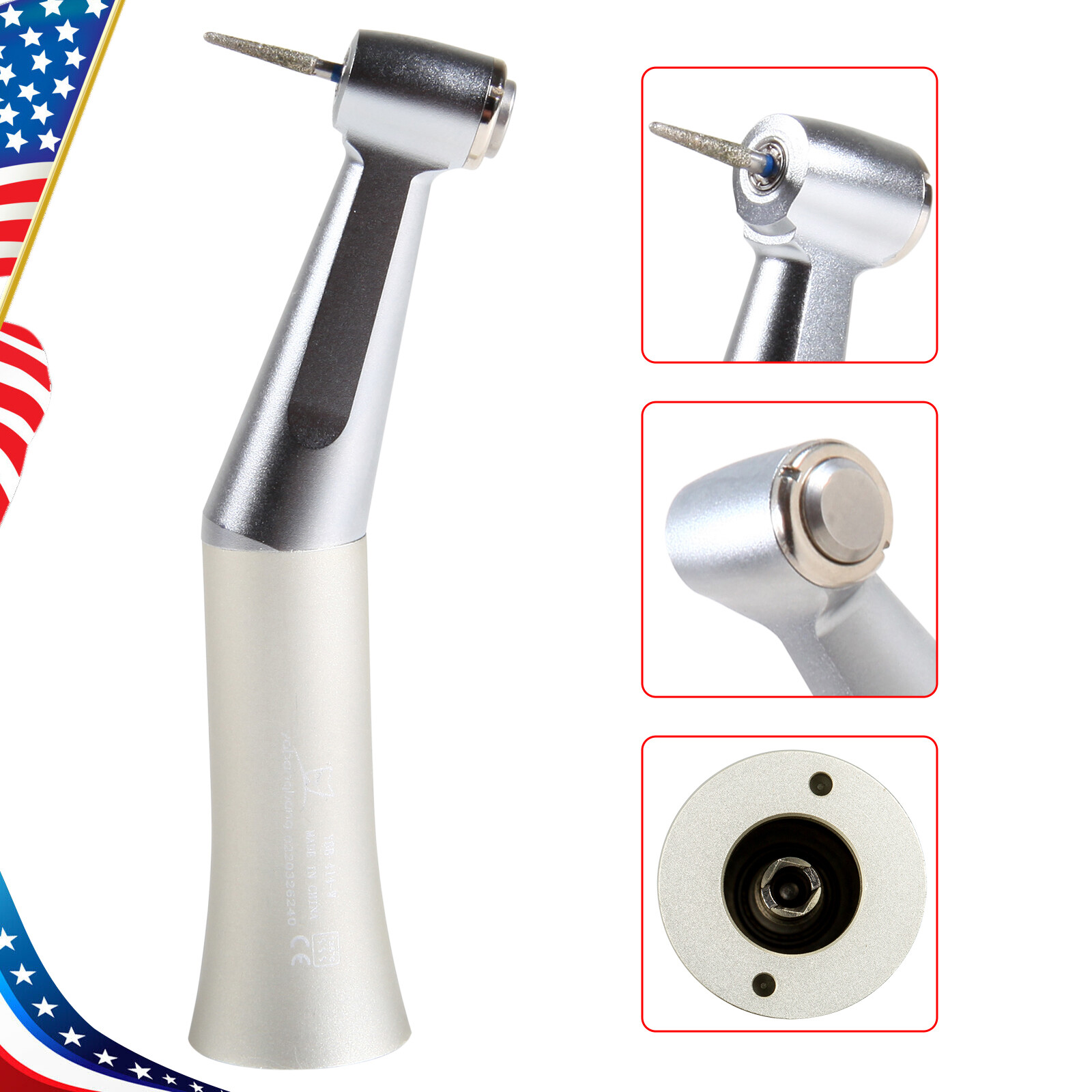 1-5X NSK Style Dental Low Speed Handpiece Push Contra Angle fit FG 1.6MM Burs XG