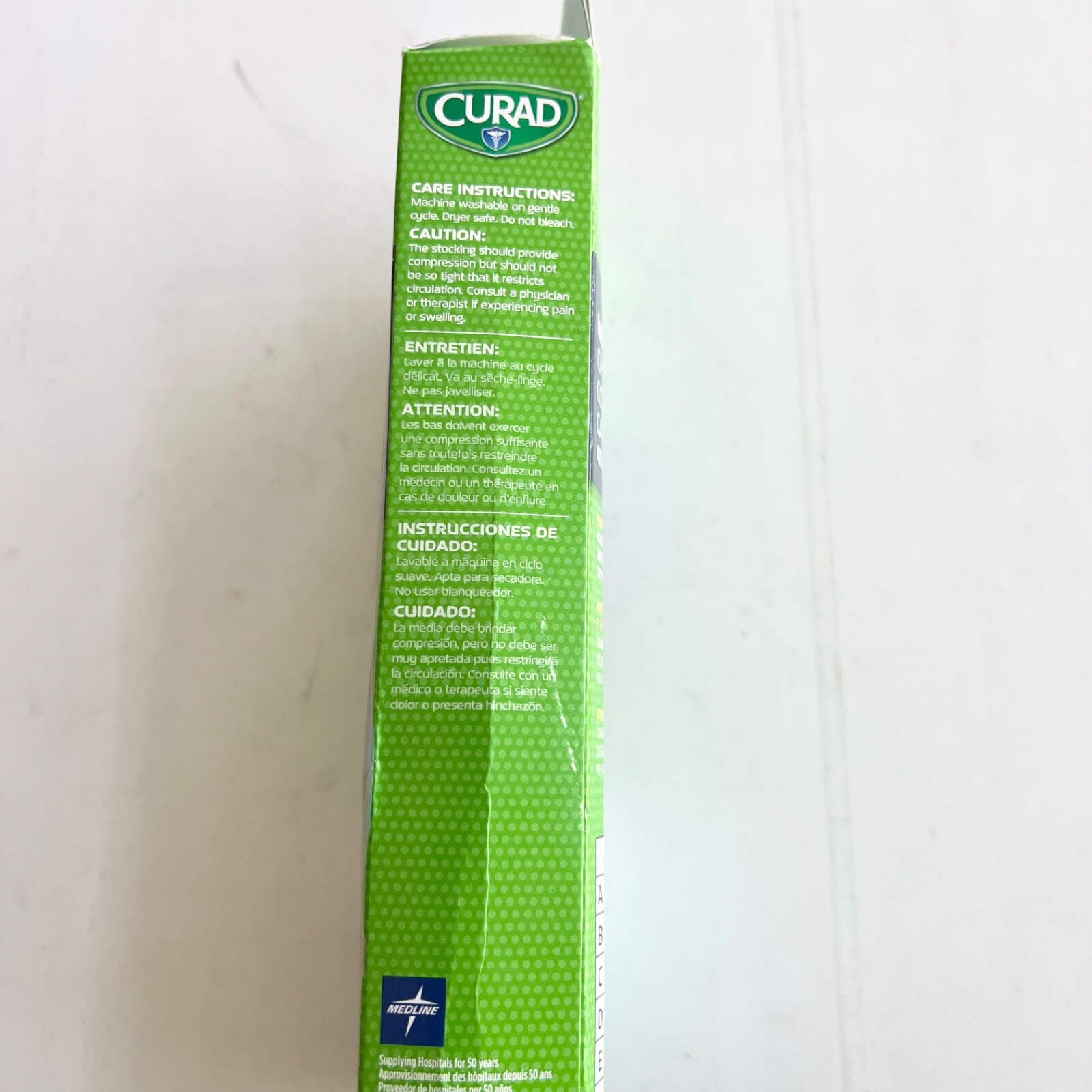 New CURAD Medical Compression Socks Athletic 15-20 mmHg Regular BLACK SIZE C