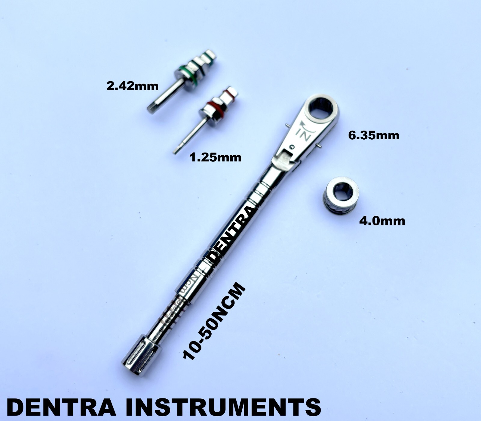Dental Implant Torque Wrench Ratchet 10-50ncm With Drivers CE New