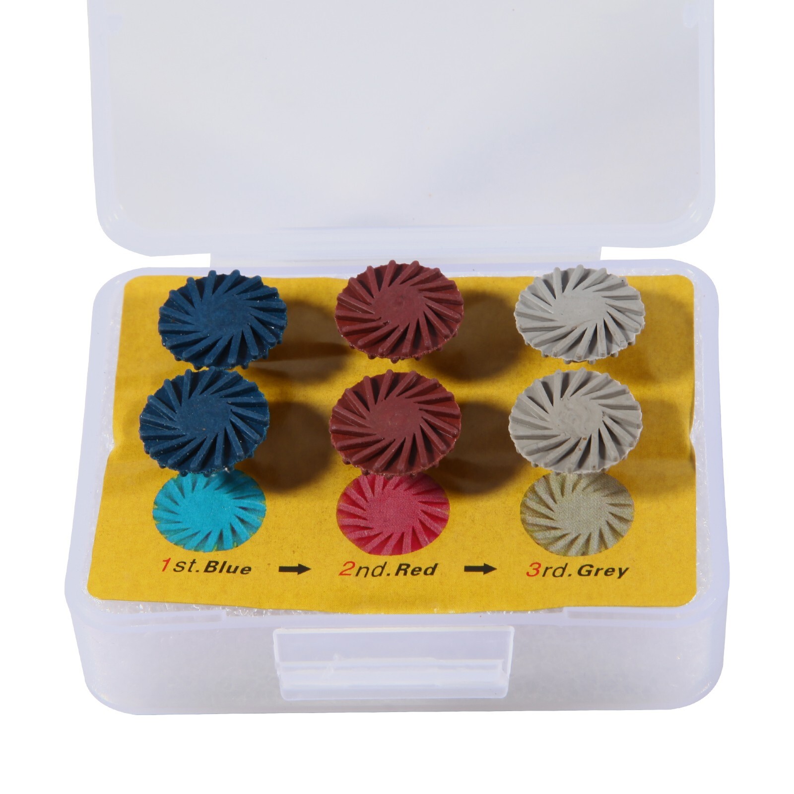 6pcs/Set Dental Composite Polishing Polisher Diamond System RA Disc 14mm Wheel