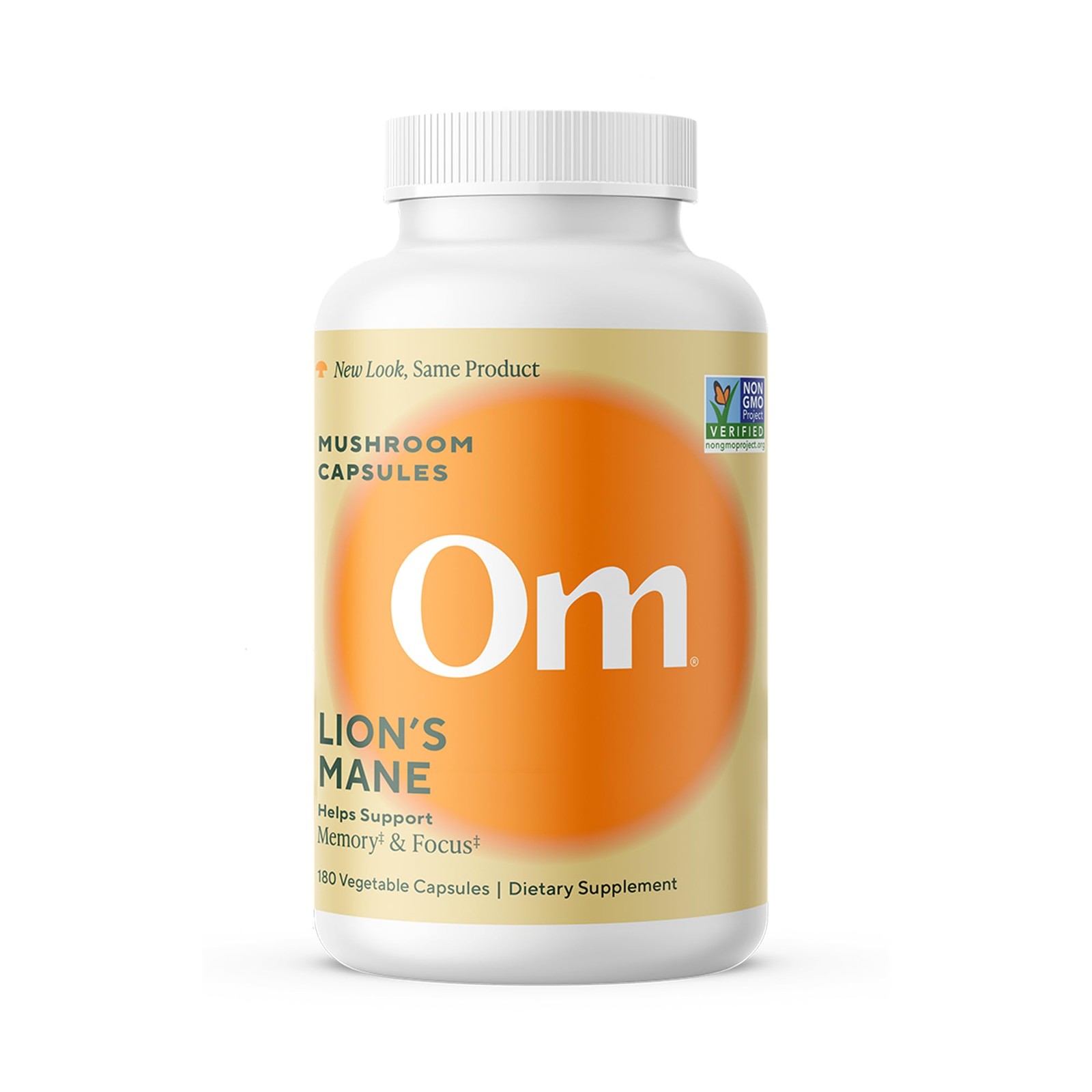 Om Lion’s Mane Mushroom Capsules – Organic Nootropic for Brain, Memory, Focus –