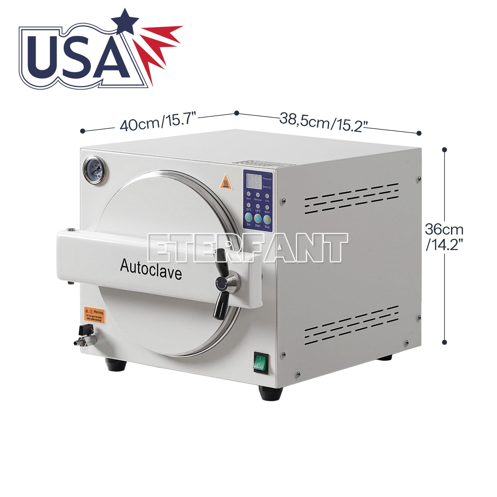 23L/18L Autoclave Vacuum+Printer Class B/18L Dental Medical Steam Sterilizer