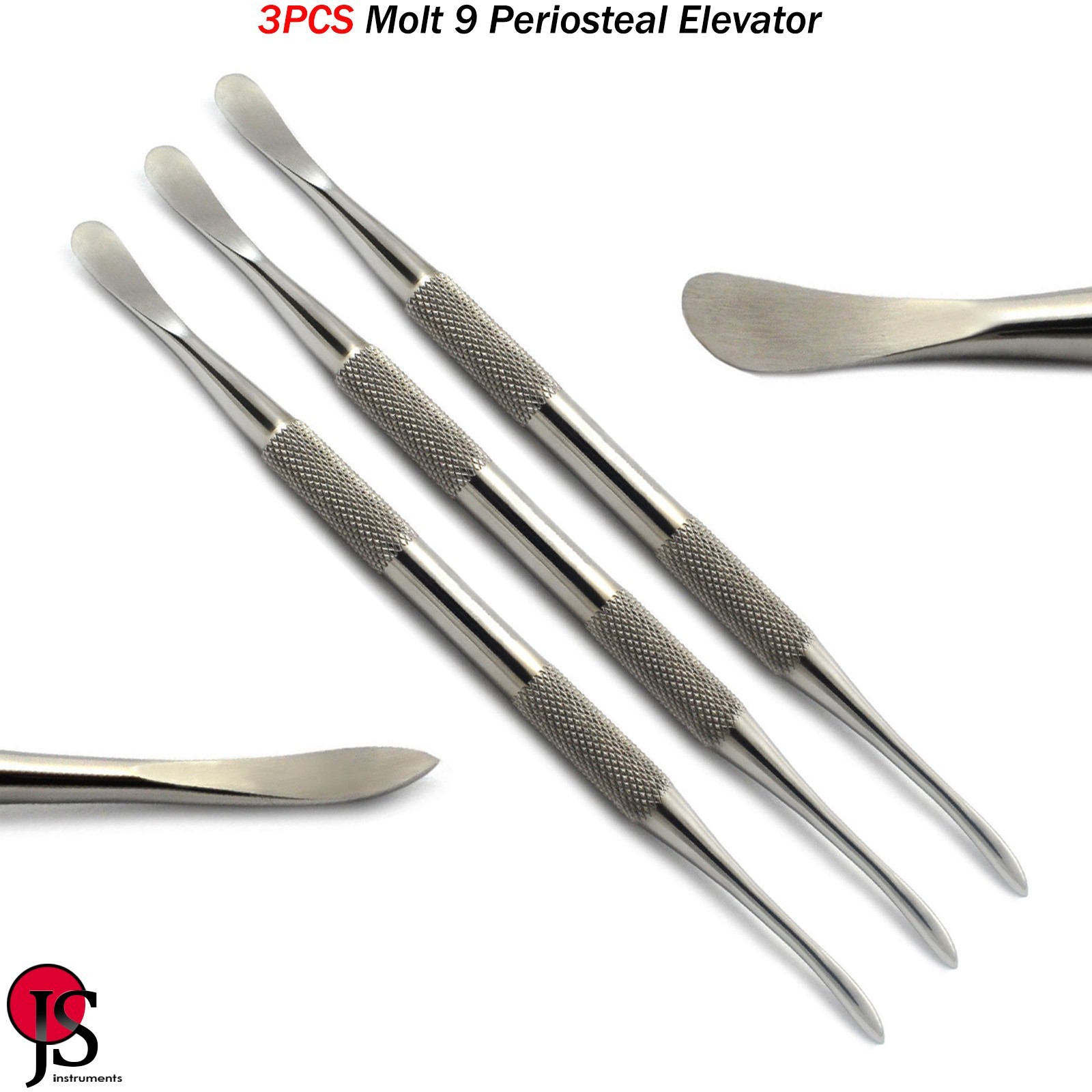 3 Pcs Periosteal Molt #9 Elevator Surgical Dental Instruments German Grade