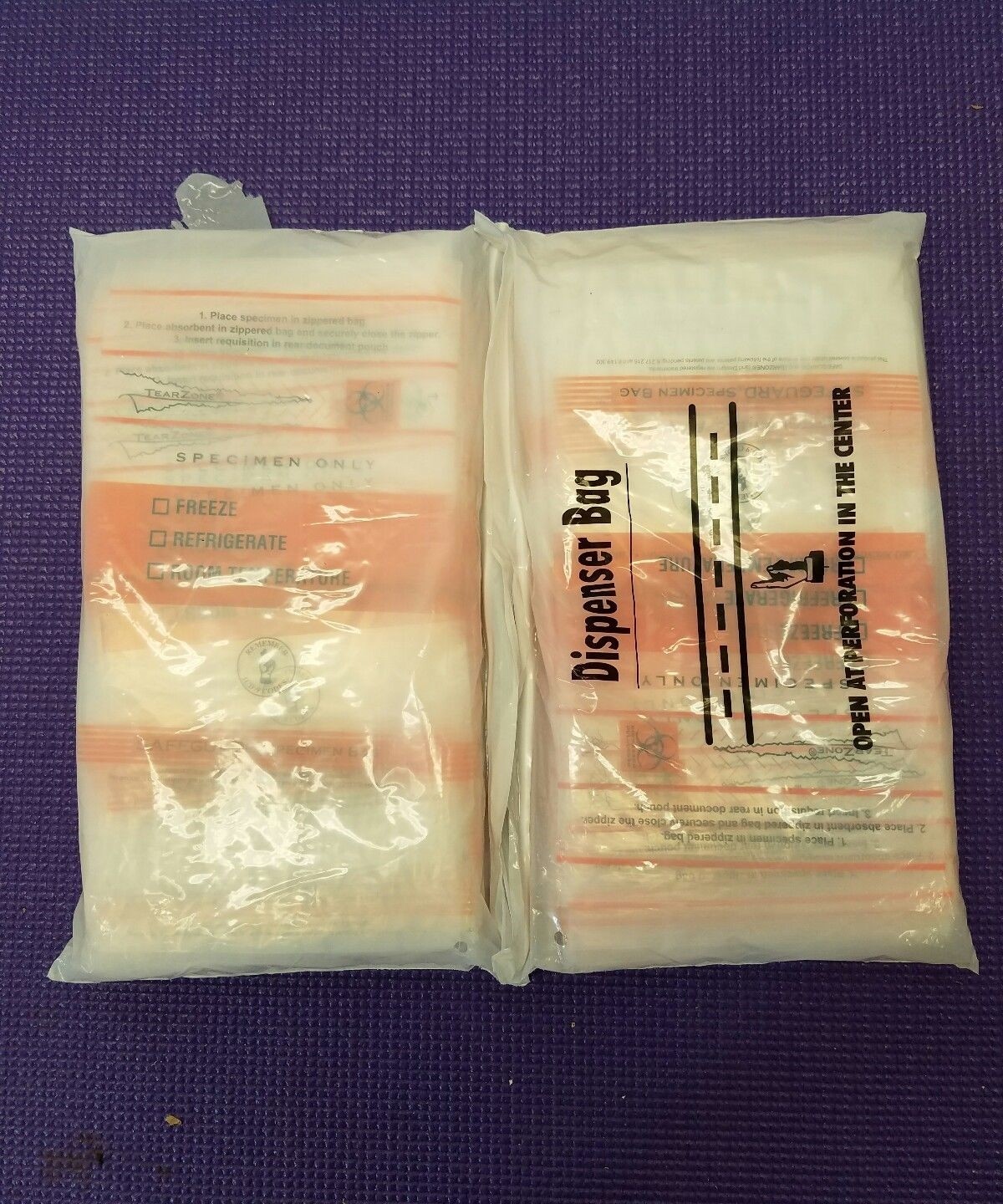 SAFEGUARD 6X9 3 WALL SPECIMEN BAG 100 SUPER ZIPPIT – LOT OF 2