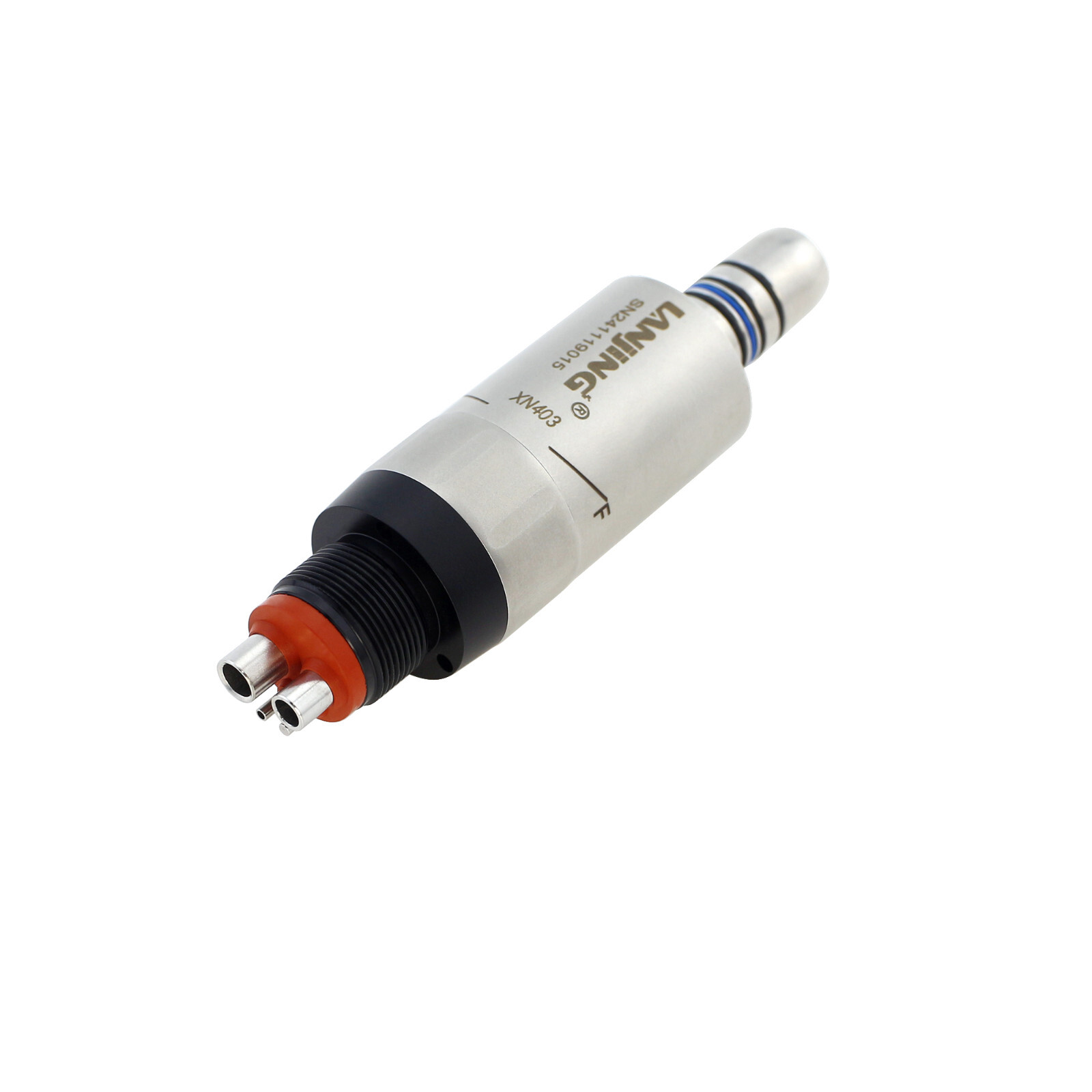 Dental Mini Air Motor Low Speed Handpiece 4 Holes LED 6 Pin ISO E Type LANJING