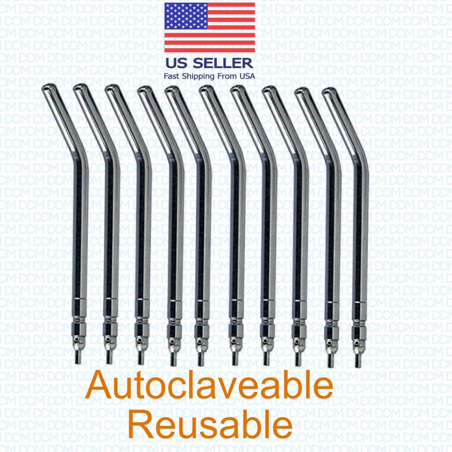 DDM Dental Air Water Syringe Tips QC Style Metal 10/Pk. Autoclaveable DDS2001