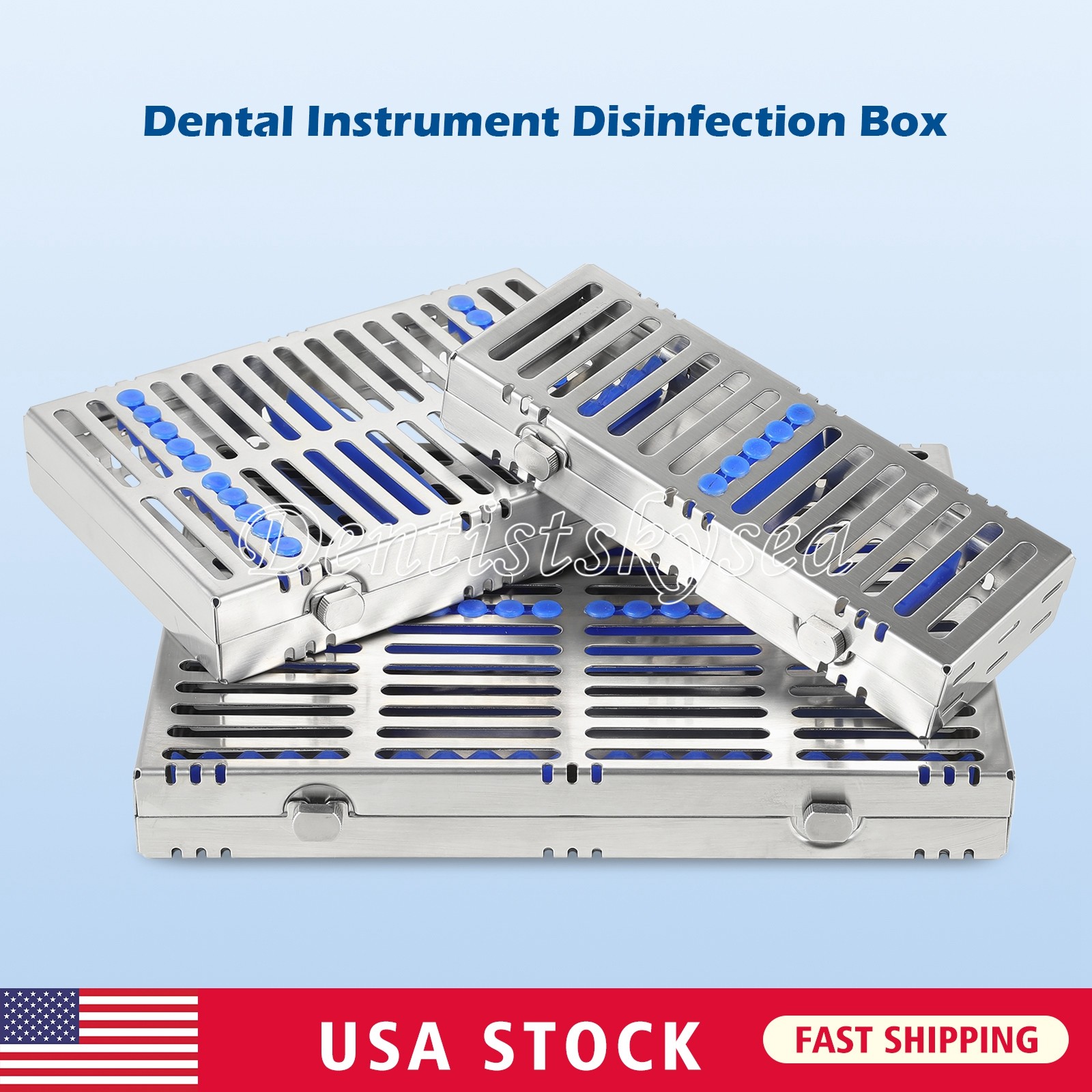 Dental Sterilization Cassettes Autoclave Racks Box Surgical Lab Instruments