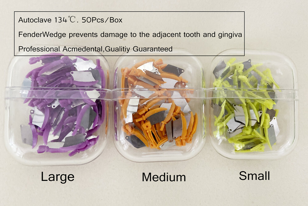 30Box Dental Matrix Fender Wedges Prep Diastema Wedge Guard L/M/S Fits Palodent