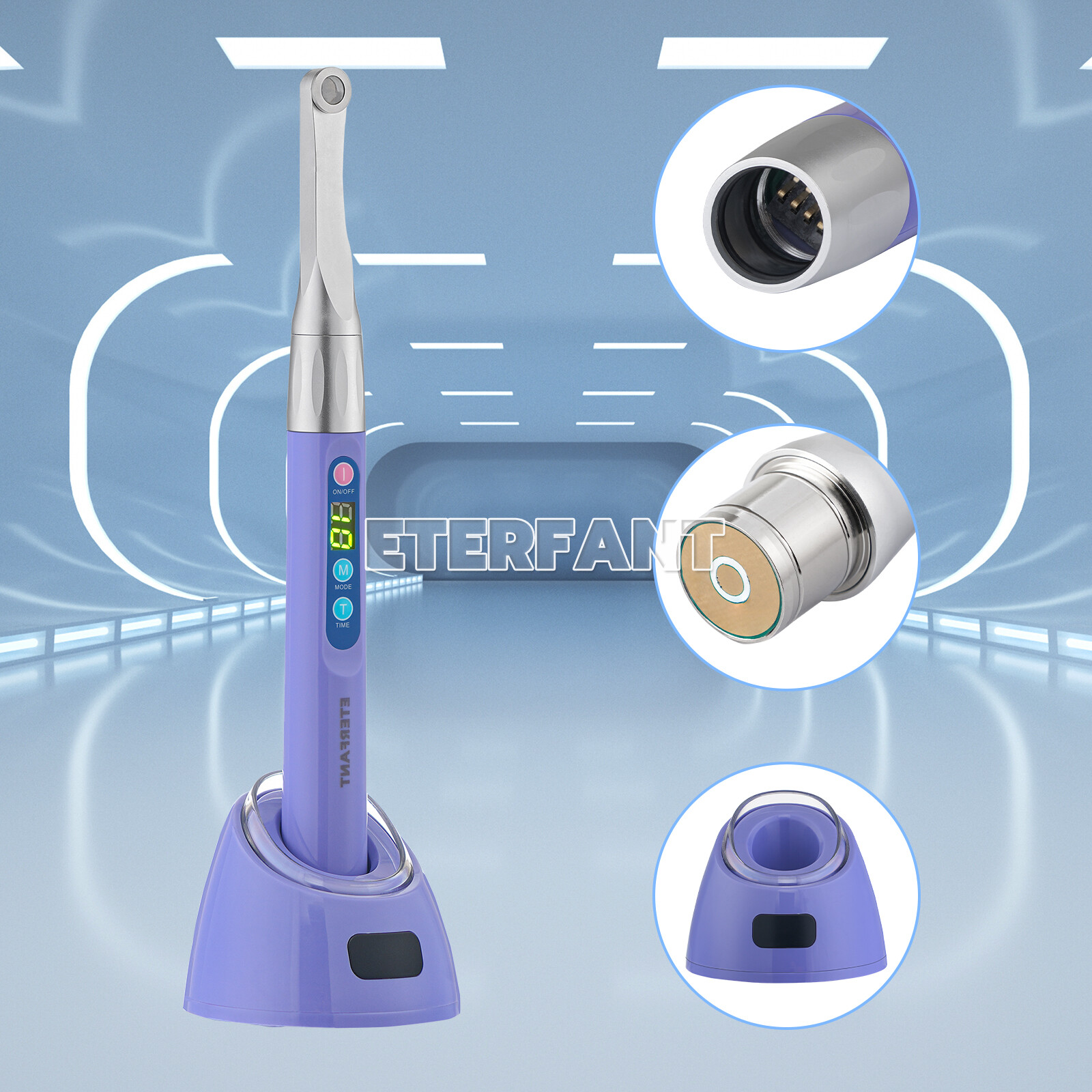 ETERFANT Woodpecker Style Dental iLed Max 1S Curing Light LED Curing Lamp Purple