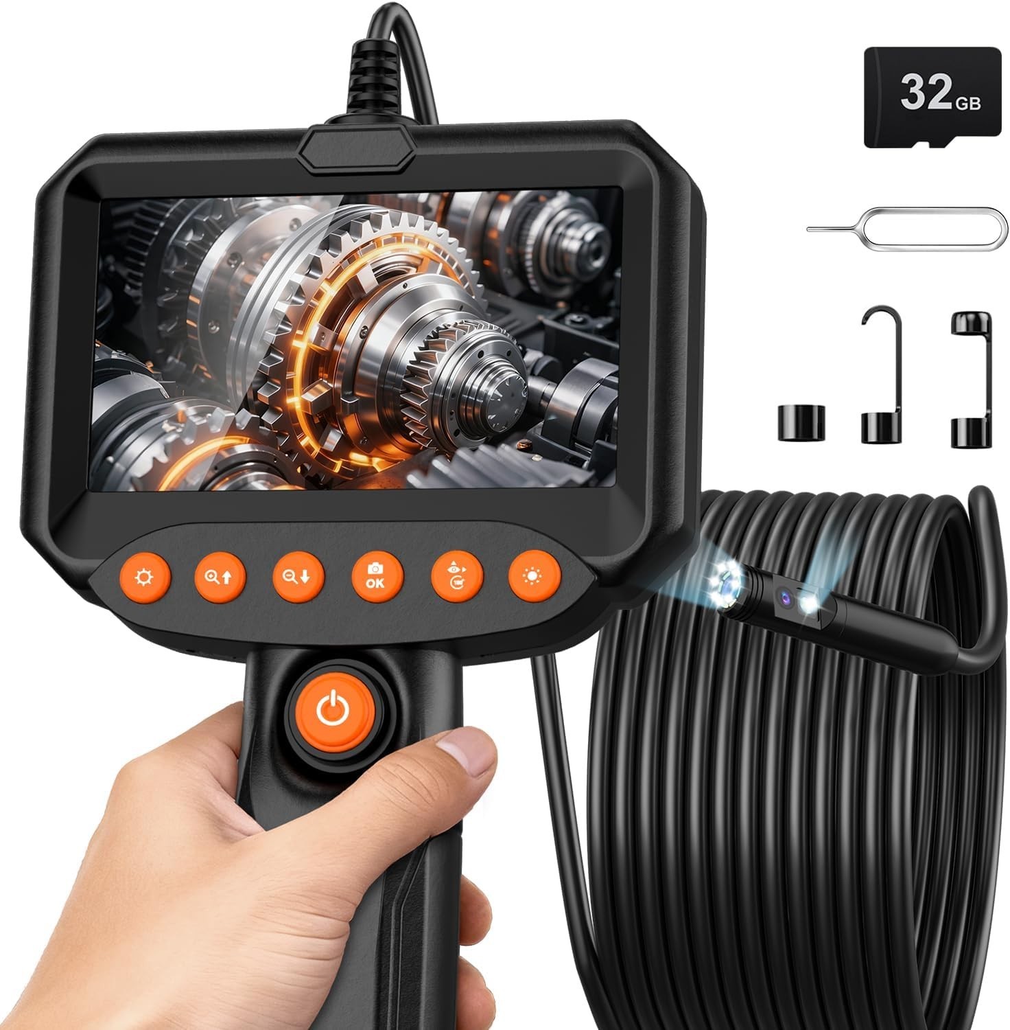 Waterproof Inspection Camera with 4.3″ LCD – Perfect for Car & Pipe Repairs