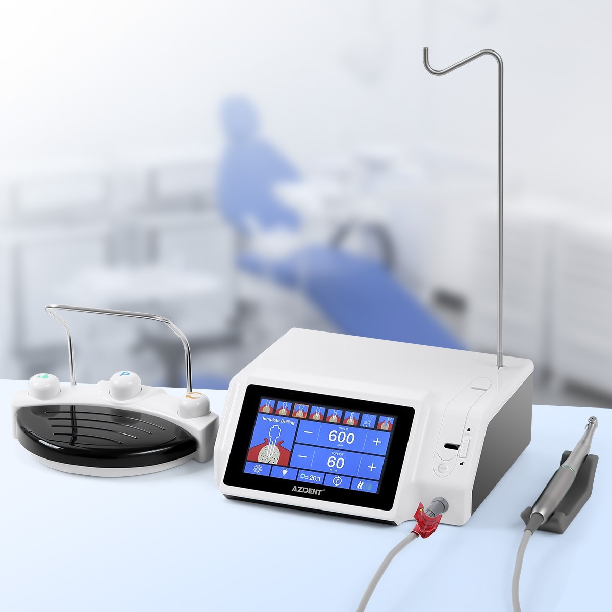 AZ Dental Implant system/2in1 implant motor Bone Cutter & 20:1 LED Contra Angle
