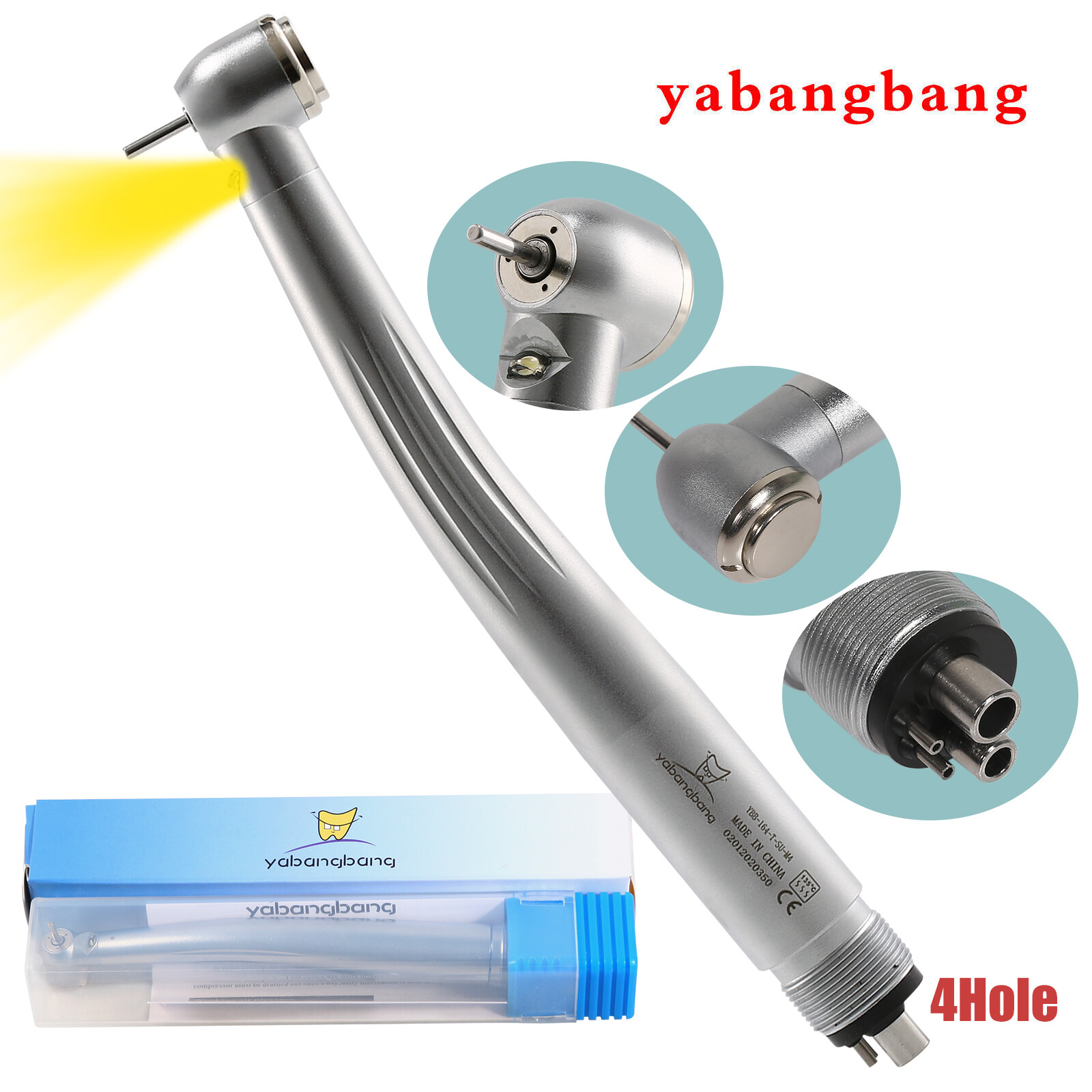 E-generator Dental LED Fiber Optic High Speed Handpiece 2/4 hole YBM4 F/ NSK CE
