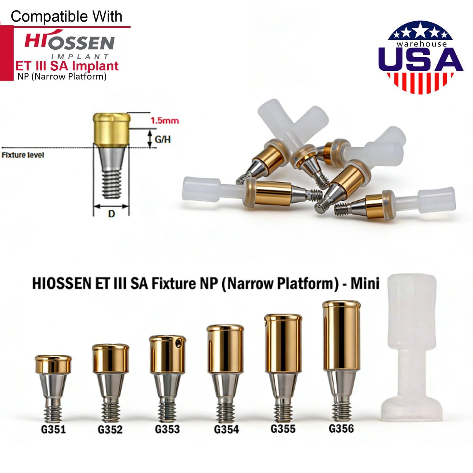 Dental Fit Zest Locator Abutment Legacy Anchor Overdenture Hiossen Zimmer Nobel