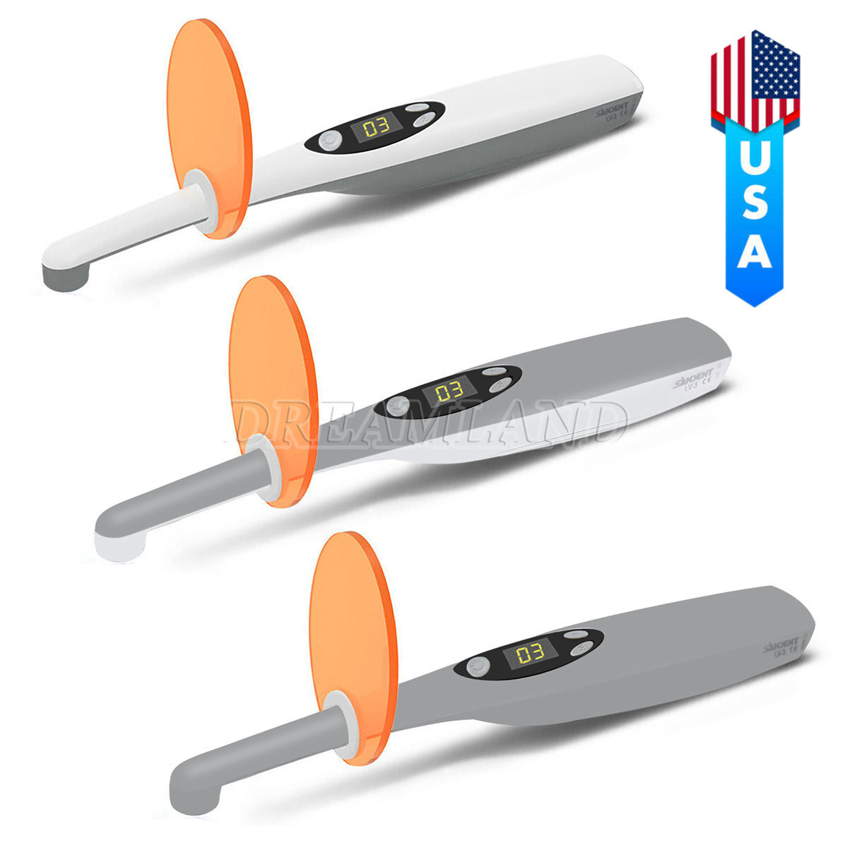 Dental LED Curing Light Cure Lamp Wireless Cordless Composite Resin 3S FDA