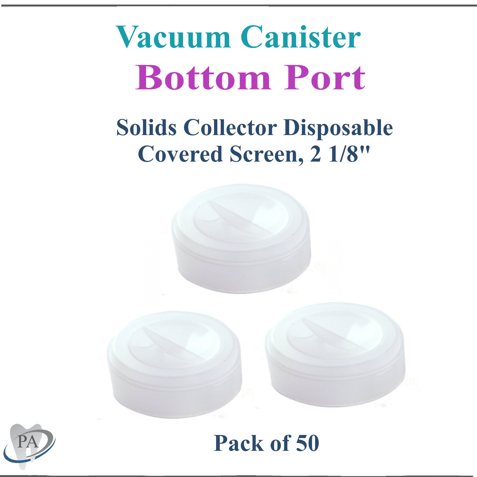 Dental Evacuation Vacuum Screen 2-1/8″ or 1-7/8 Diametr, Closed vacuum traps