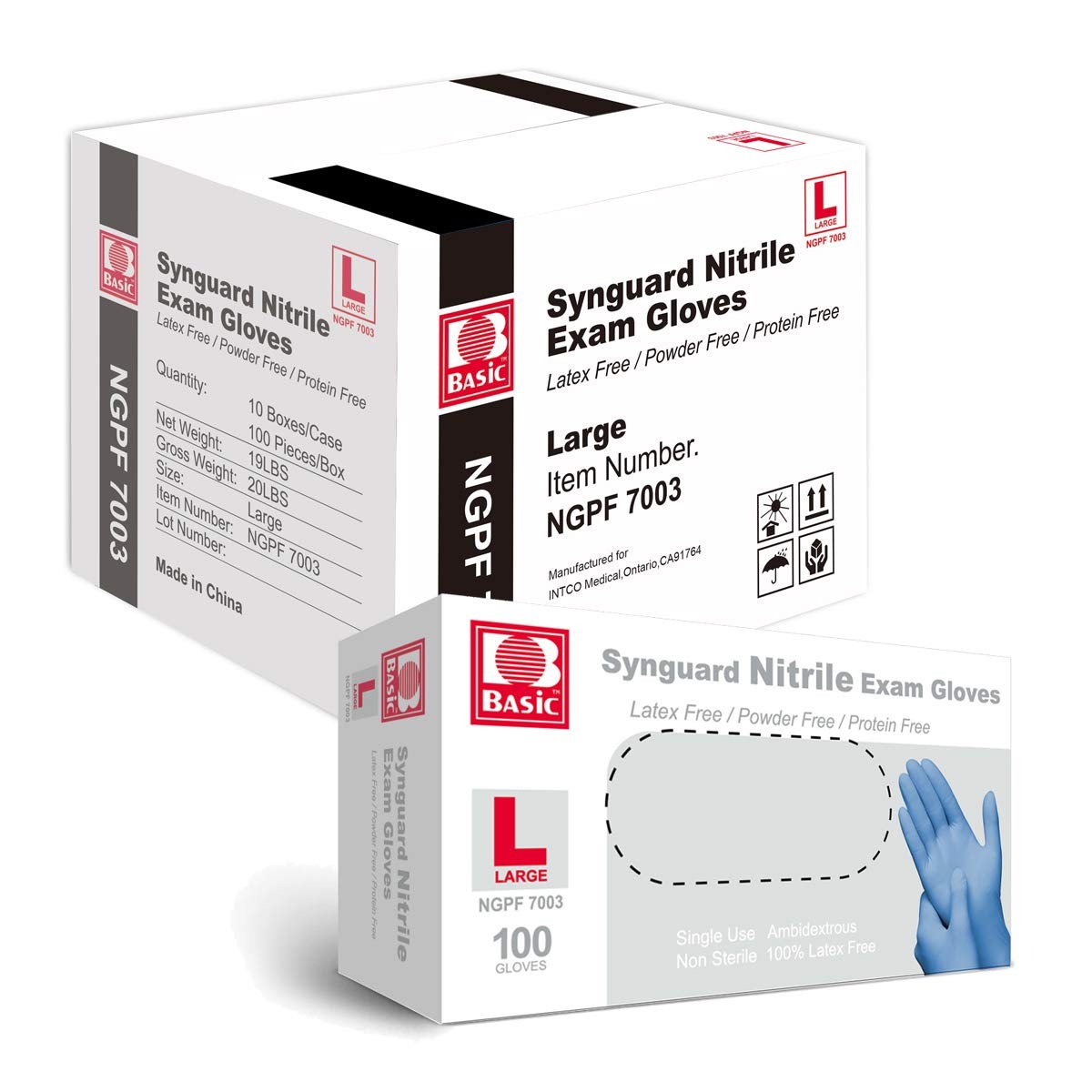 Basic Medical Blue Nitrile Exam Gloves – Latex-Free & Powder-Free -Syngaurd Glov
