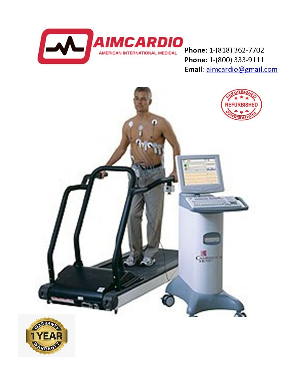 Cambridge Heartwave II Stress System w/TMX-425 Treadmill |12 Months Warranty
