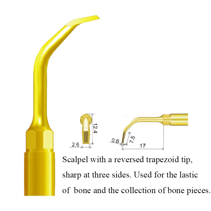 6pc/set Dental Piezosurgery Bone Cutting Tips for Woodpecker/Mectron Surgical