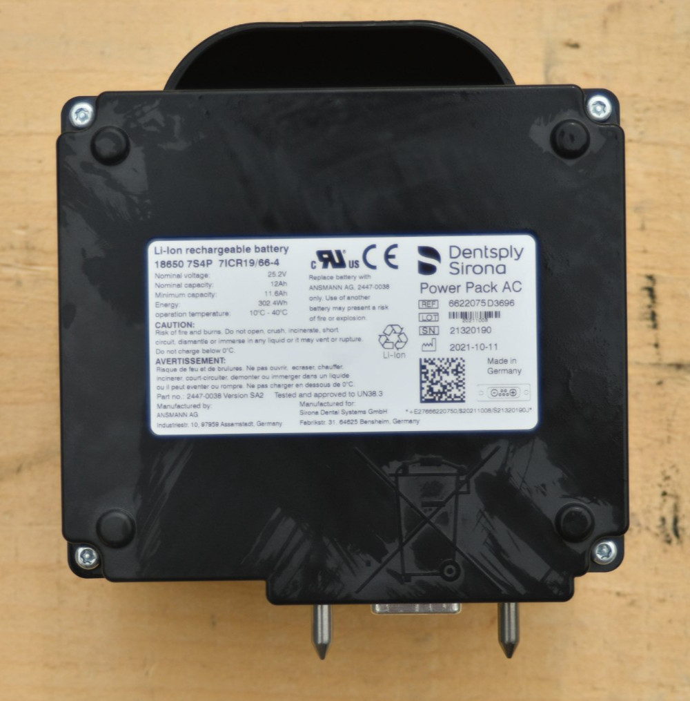 Dentsply Sirona 18650 7S4P 6622075 D3696 25.2V Power Pack AC Li-Ion Battery