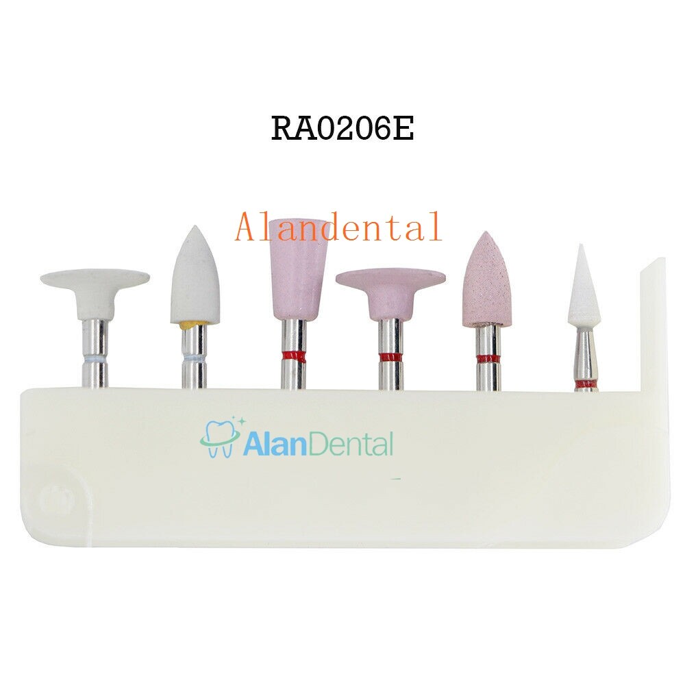 6 Pcs/Kit Dental High Gloss Polishing Bur Kit For Porcelain Teeth