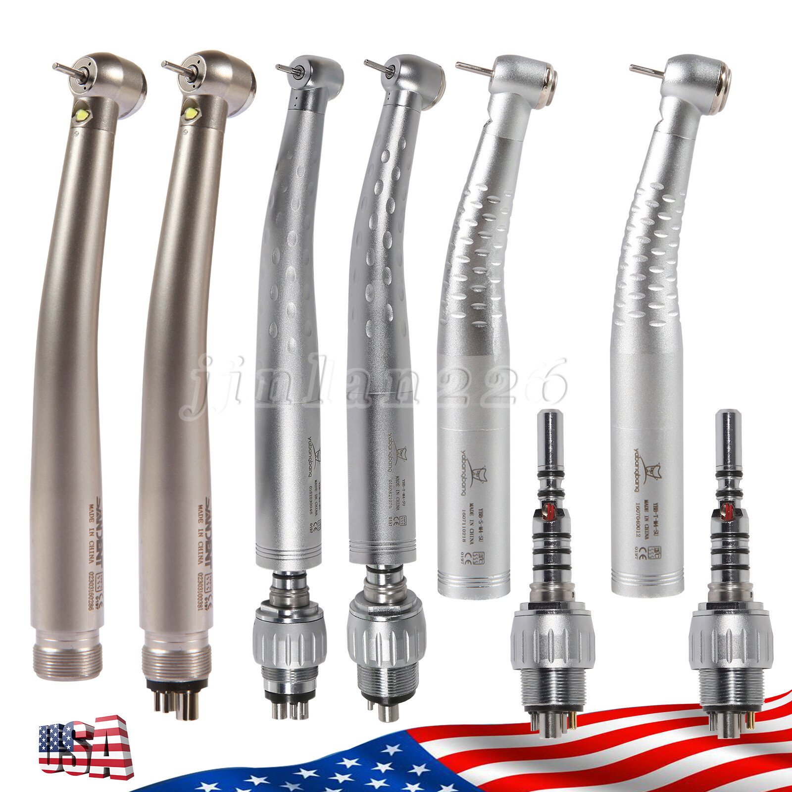 KaVo Style Dental High Speed /Fiber Optic LED Handpiece 4/6 Holes Quick Coupler