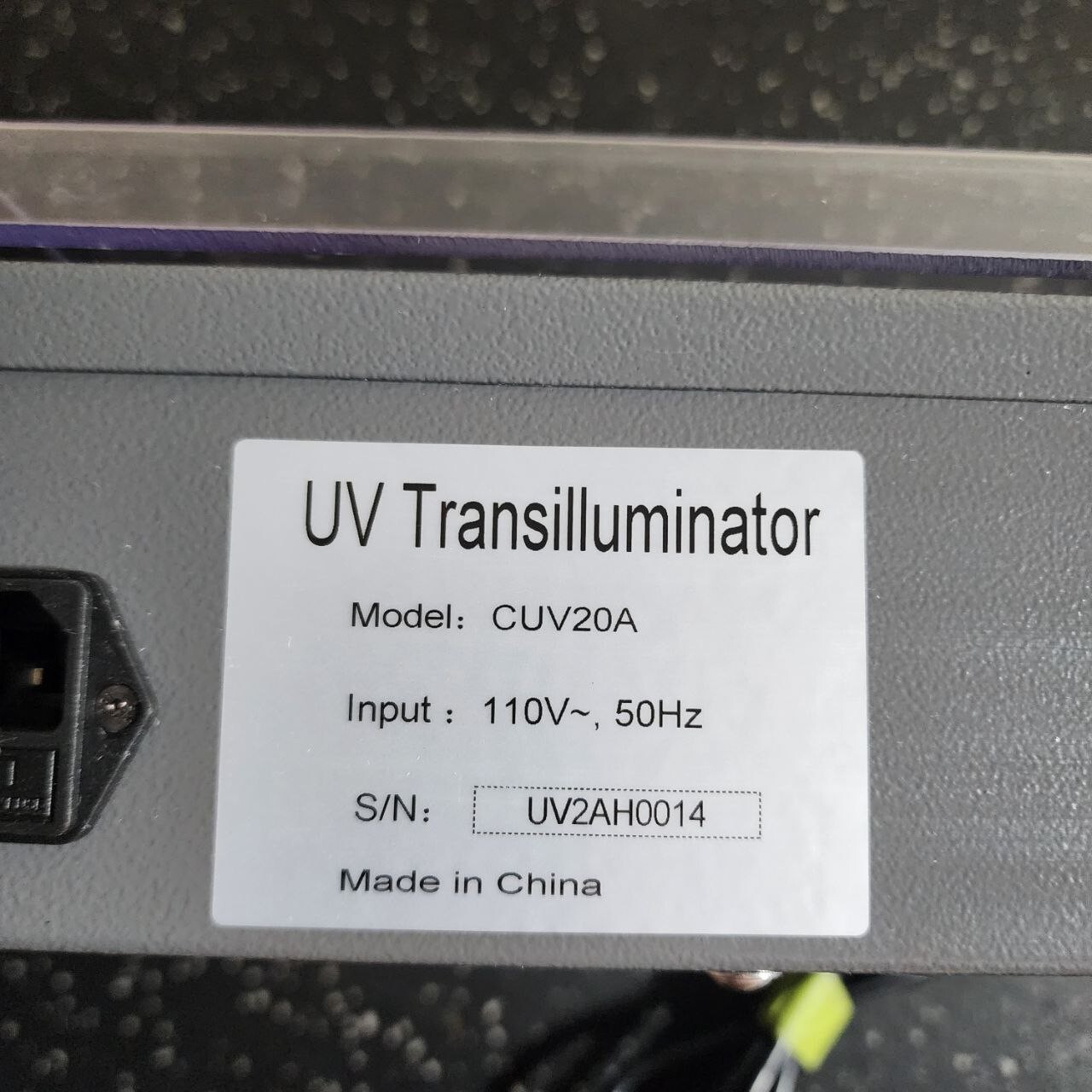 Clinx Science Instruments UV Transilluminator CUV20A USED 110V 50HZ