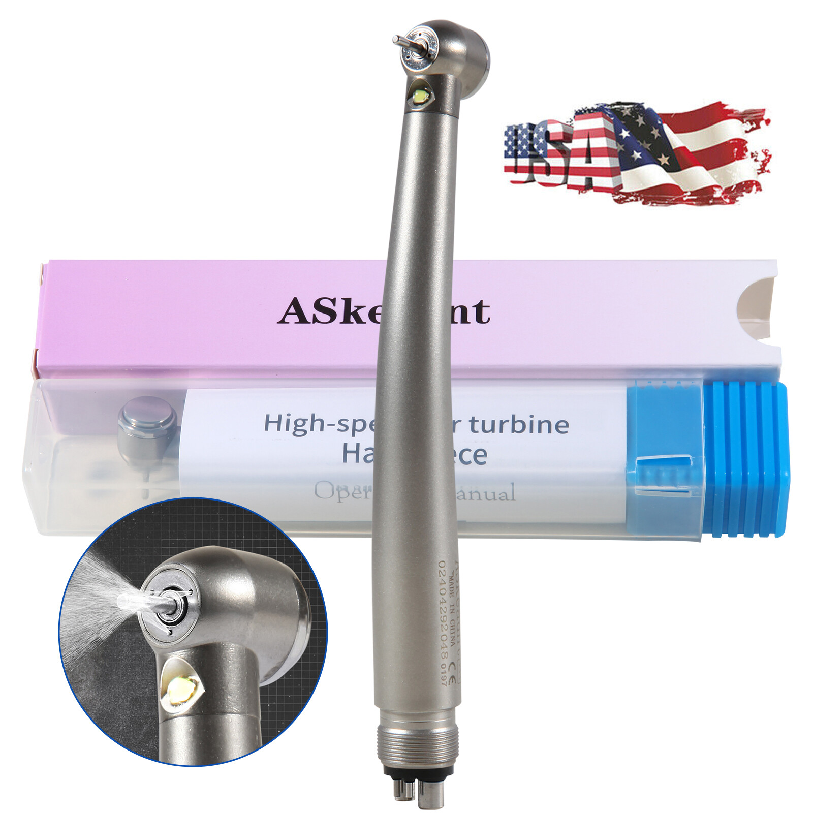 Dental Fiber Optic LED E-generator High Speed Handpiece 4H Connection Y