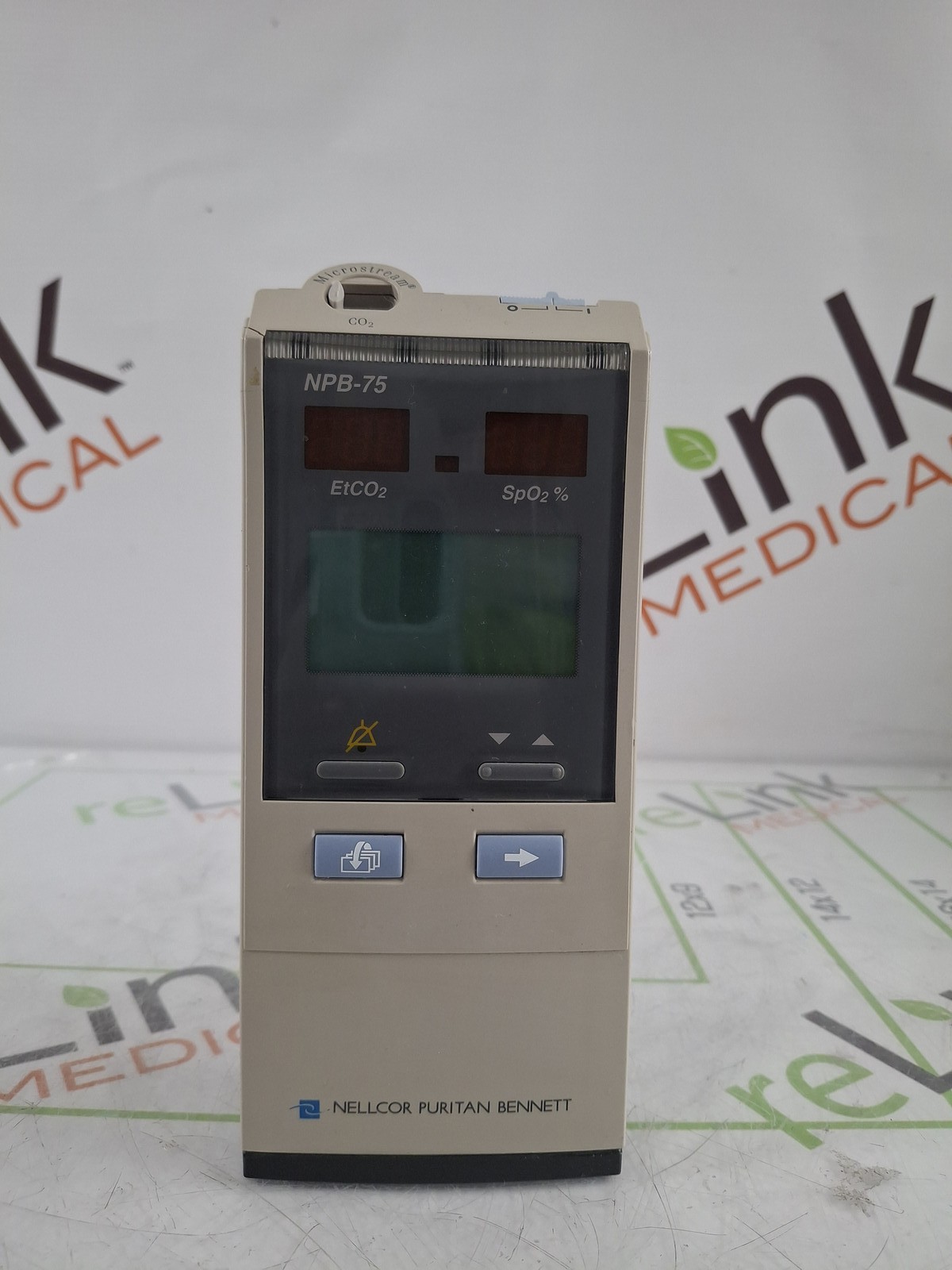 Nellcor Oximax NPB-75 Microstream Pulse Oximeter Capnograph