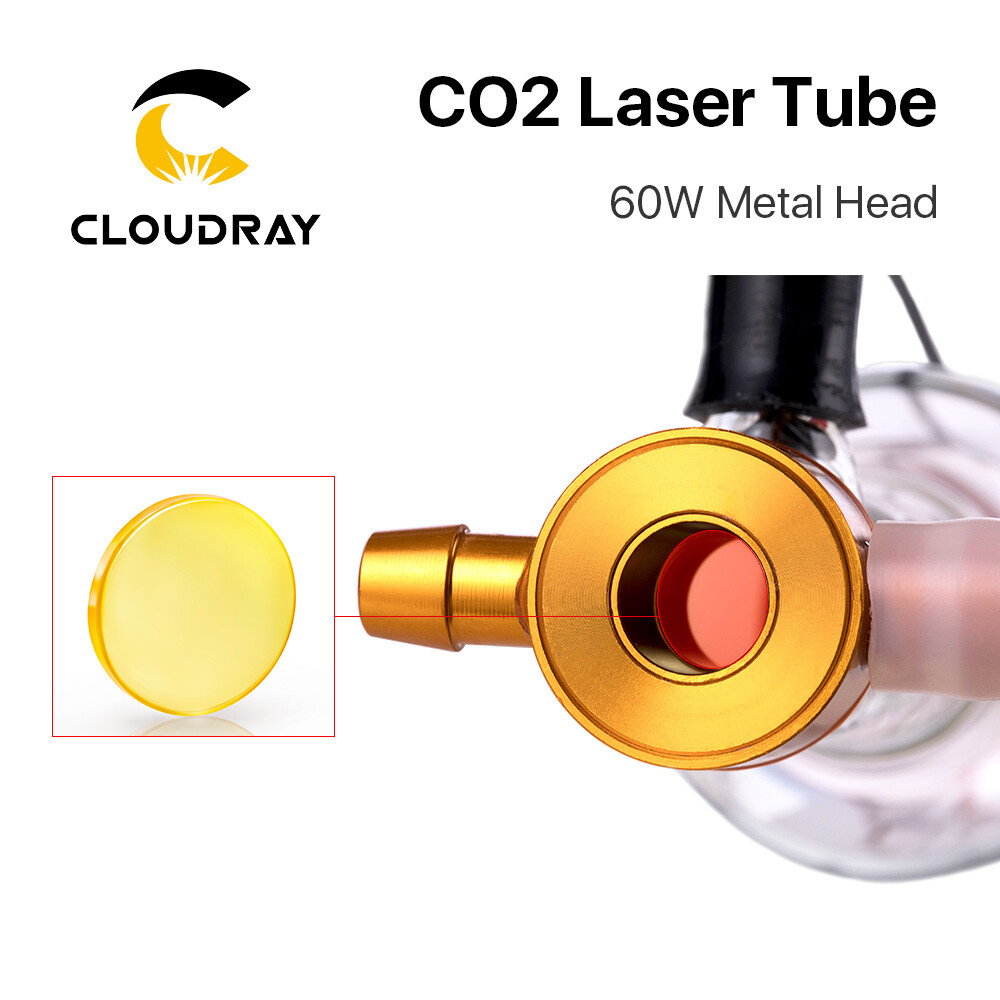 60W 70W 80W CO2 Laser Tube Metal Head 1250mm Glass Pipe for CO2 Cutting