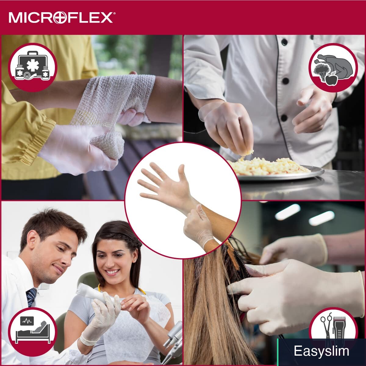 Vinyl Disposable Gloves Food Prep Small Natural 1000 Count Latex-Free