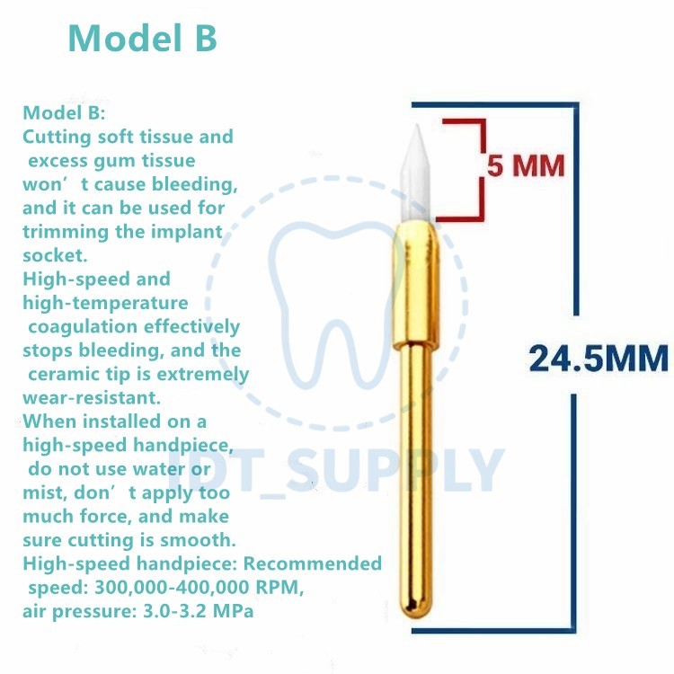Dental Soft Tissue Trimming Bur Ceramic 23mm 21mm Gingival Finishing