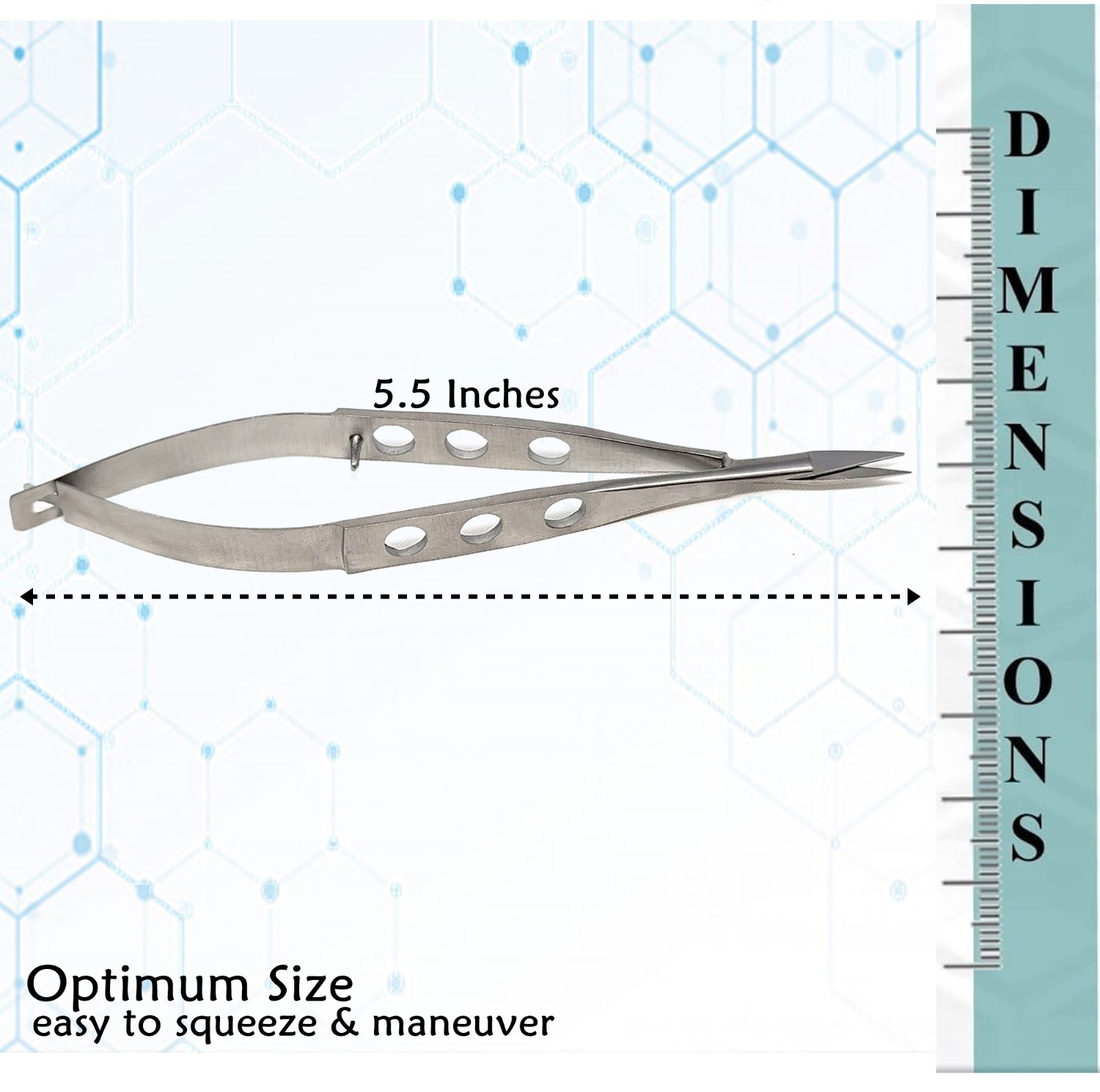 Castroviejo Straight Scissors Sharp/Sharp 5.5″ Micro Surgery Instruments