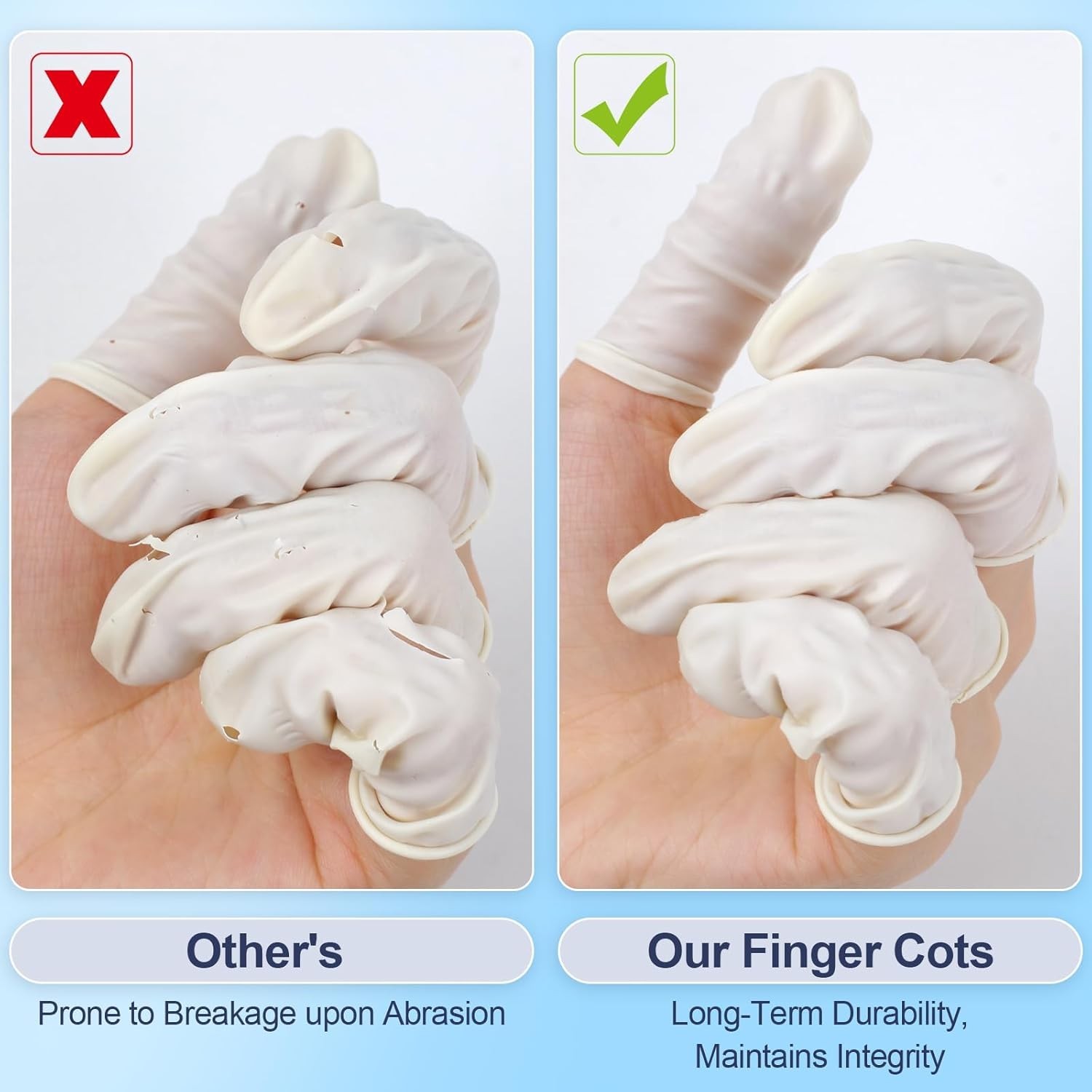 Finger Cots Finger Gloves DisposableApprox 480pcs,Medium Finger Protectors,Fi…