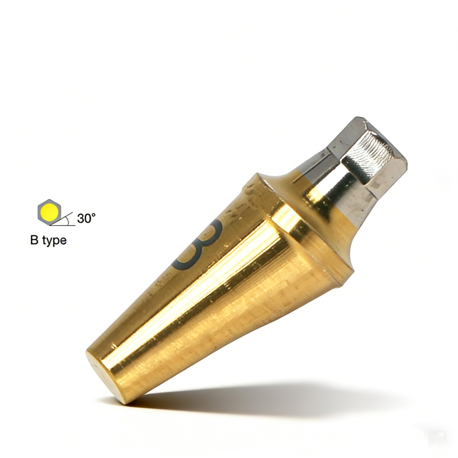 US Dental Titanium Hex A/B 17° Angled Abutment for Hiossen ET Mini Regular Plat