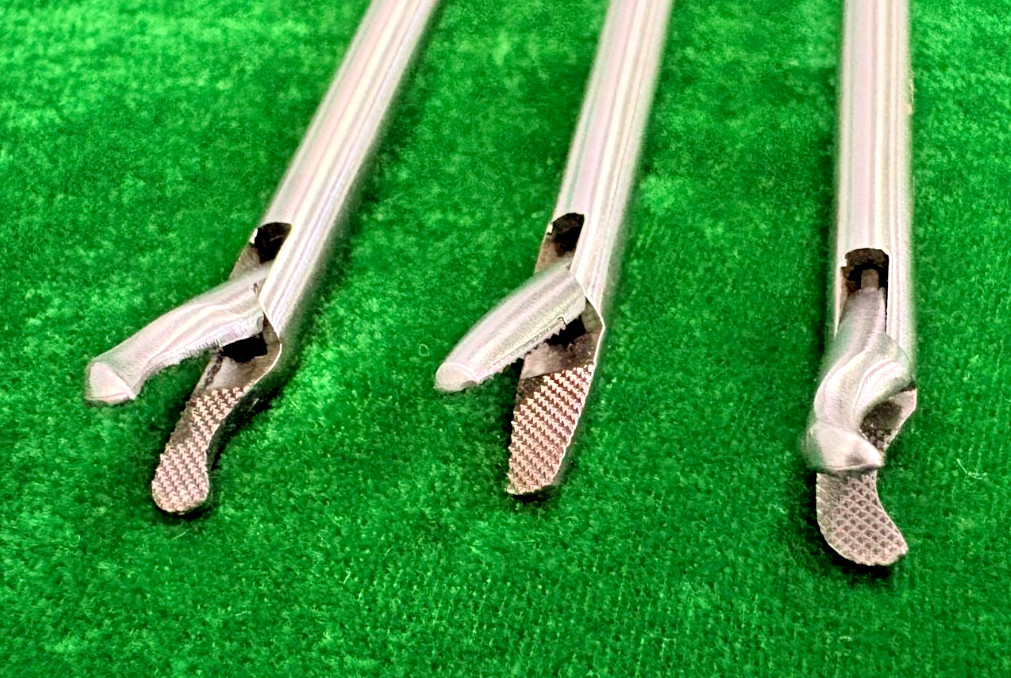 3pc Laparoscopic Bariatric Needle Holder Straight & Curved Jaw 5mmx45cm Reusable