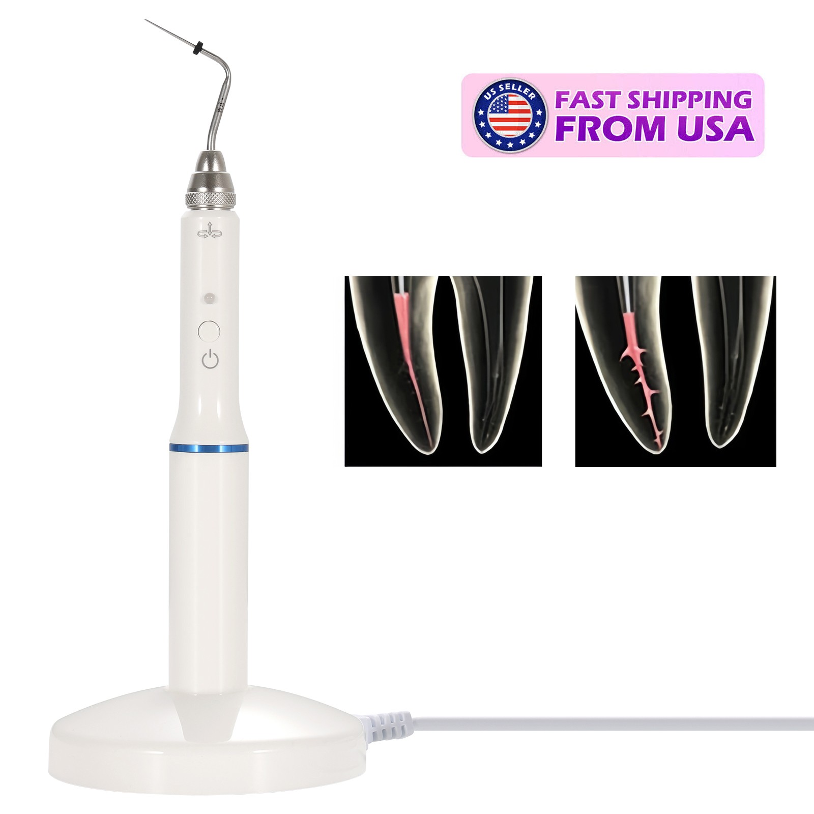 1-10 PCS Gutta Percha Obturation Endo Heated Pen with 2 Tips Kit Dental