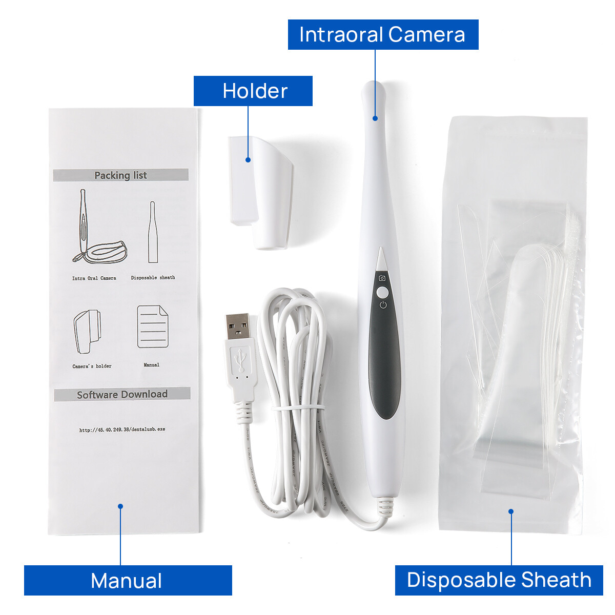 Dental Camera Intraoral Focus Digital USB Imaging Intra Oral 6LED Light Lamp