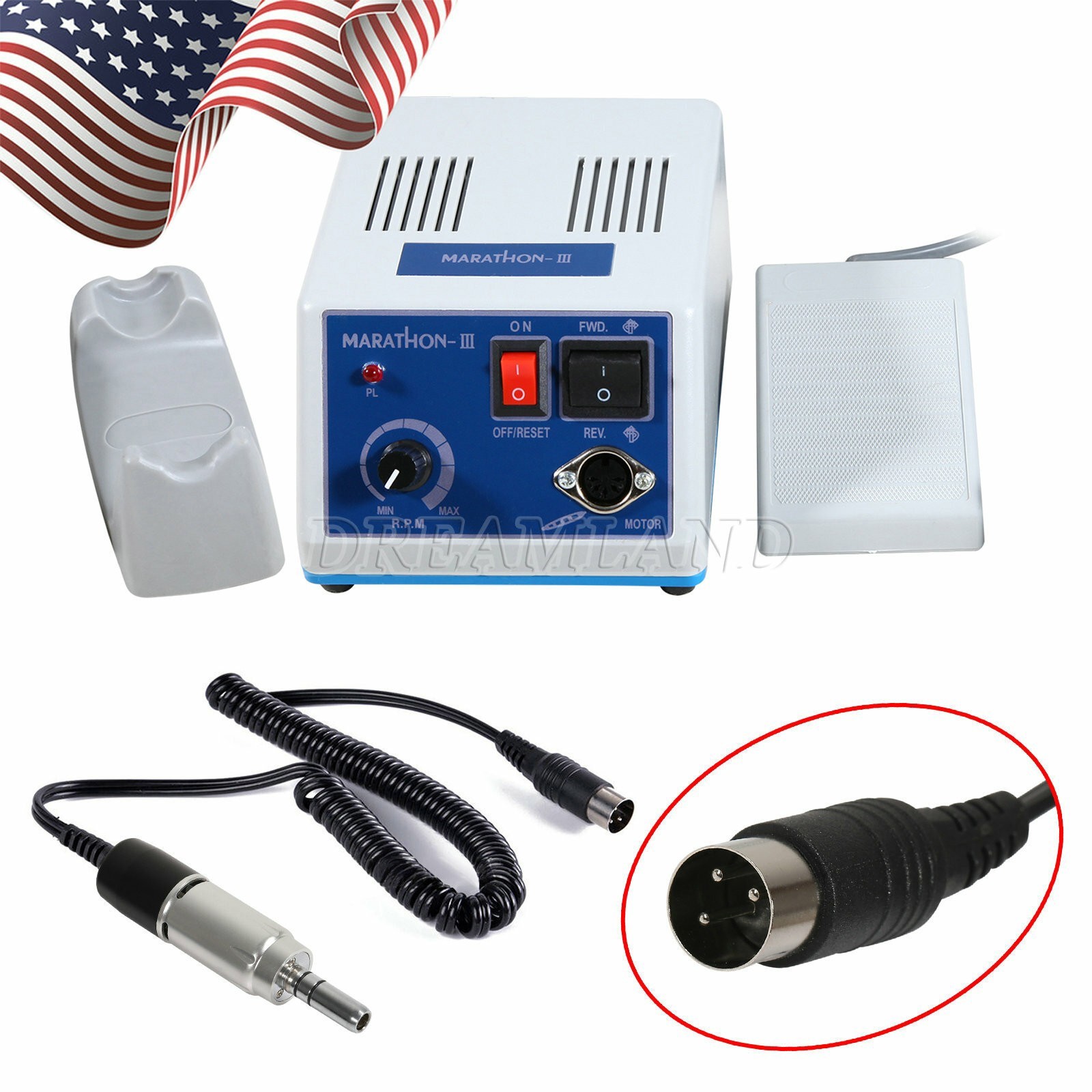 Dental Lab Marathon Electric Micromotor Polishing Unit / 35K rpm Motor /E Type