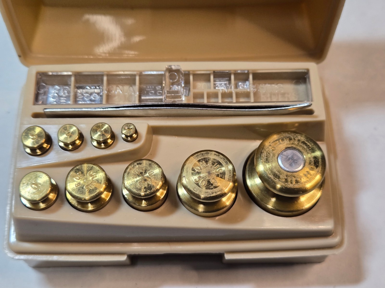 OHAUS 15 Piece Sto-A-Weigh Brass Calibration Weight Set – Calibrated