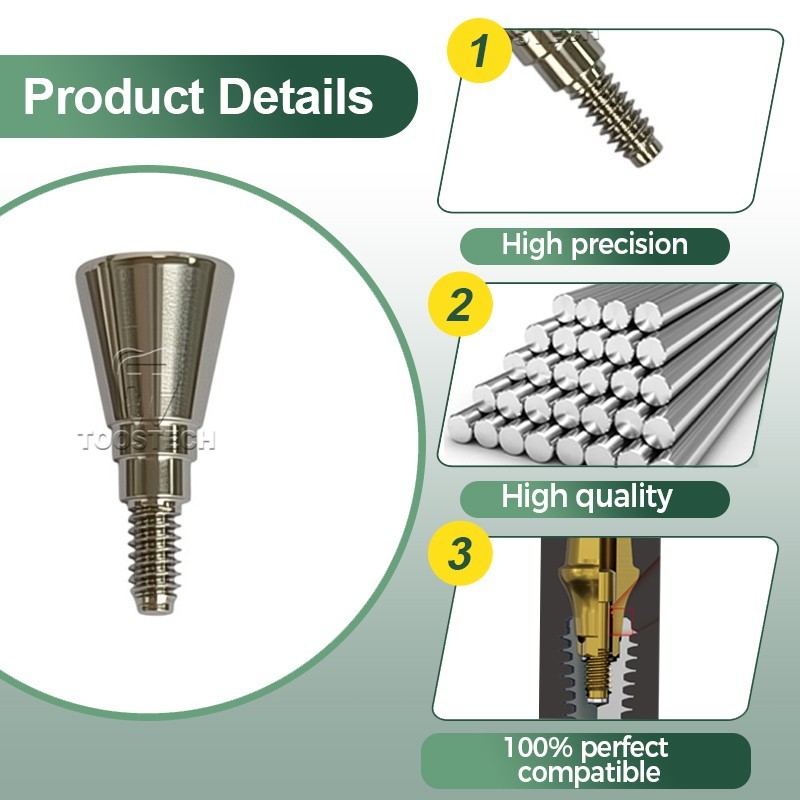 6pcs Titanium healing abutment compatible with ICX