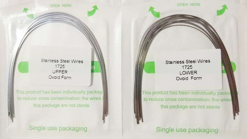 100Pc Dental Orthodontic Arch Wires Ovoid Wire Stainless Steel Rectangular Round