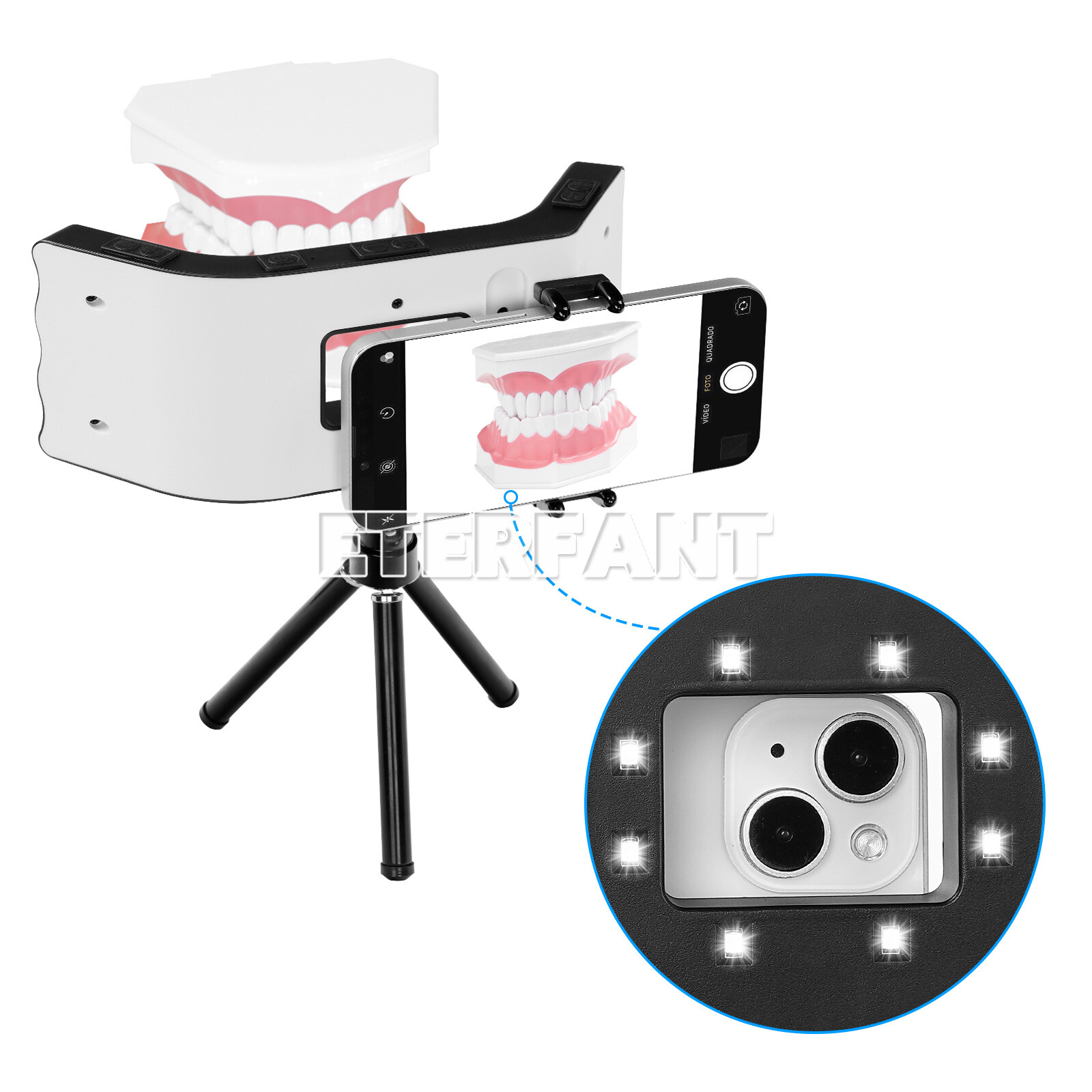 ETERFANT Dental Oral Photography LED Lamp Supplementary Oral Light With Bracket