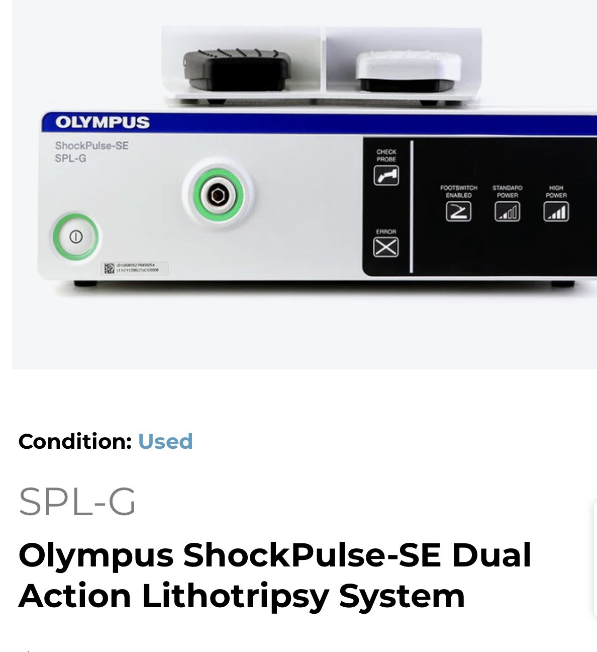 SPL-PDBX376 Olympus Shockpulse Litho Probes 3.76mm x 396mm, BX/3. B. New In Date