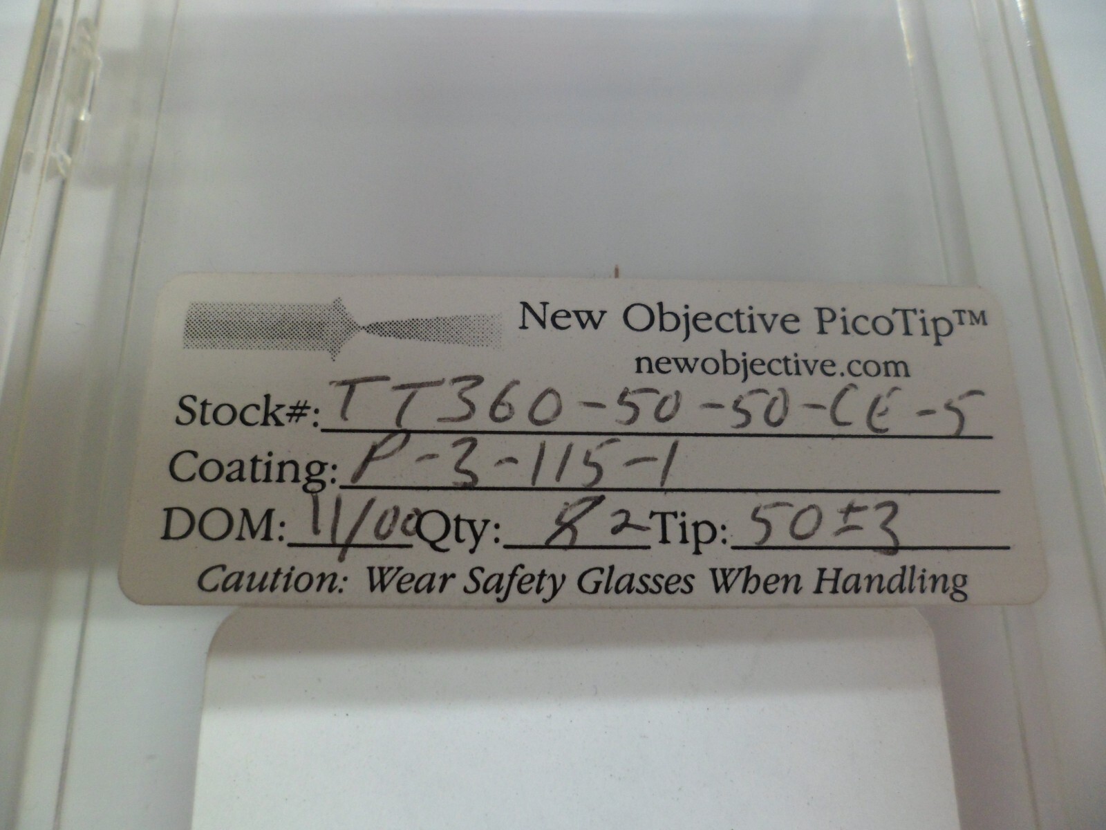 New Objective PicoTip TT360-50-50-CE-5 Coating P-3-115-1 DOM 11/00 Qty 2 Tip 50±